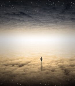 standing on clouds